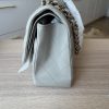 Chanel Lambskin Quilted Jumbo Double Flap Grey Gold Hardware