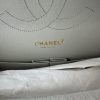 Chanel Lambskin Quilted Jumbo Double Flap Grey Gold Hardware