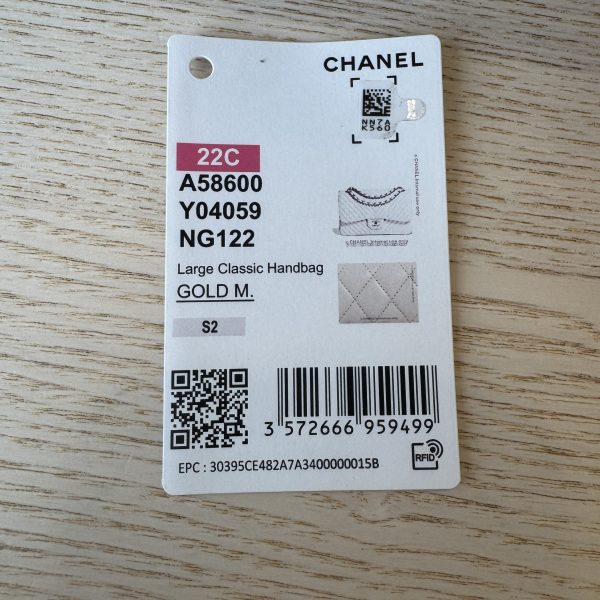 Chanel Lambskin Quilted Jumbo Double Flap Grey Gold Hardware