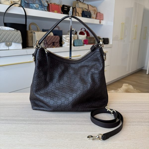 Gucci Guccissima Small Miss GG Hobo Brown