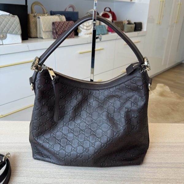 Gucci Guccissima Small Miss GG Hobo Brown