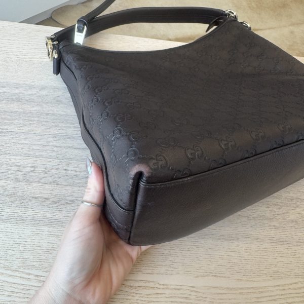 Gucci Guccissima Small Miss GG Hobo Brown