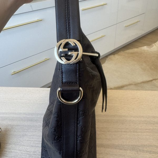 Gucci Guccissima Small Miss GG Hobo Brown
