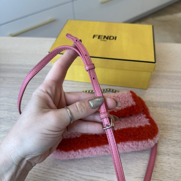 Fendi Baguette Bag Shearling Micro