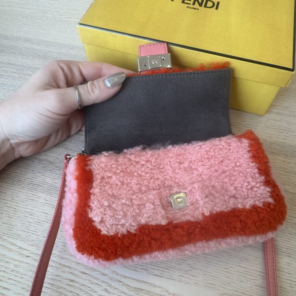 Fendi Baguette Bag Shearling Micro