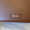 VALENTINO GARAVANI Grained Calfskin Large VSling Shoulder Bag Saddle Brown
