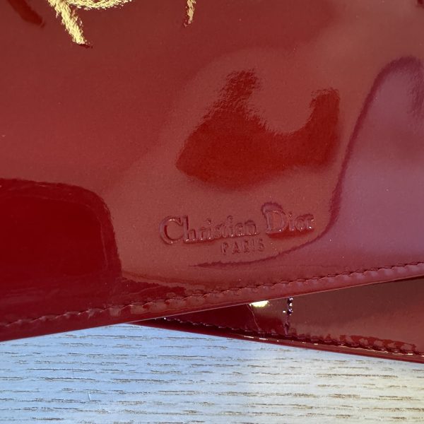 Christian Dior Lady Dior Clutch on Chain Cannage Quilt Patent