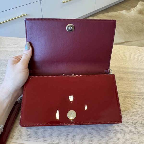 Christian Dior Lady Dior Clutch on Chain Cannage Quilt Patent
