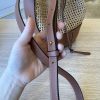 Loewe Balloon Leather Raffia Bag Brown Beige Medium