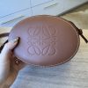Loewe Balloon Leather Raffia Bag Brown Beige Medium
