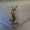 Saint Laurent Envelope Leather Chain Wallet Light Gold and Gold Hardware