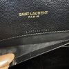 Saint Laurent Envelope Quilted Leather Chain Wallet Black and Gold Hardware
