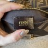 Fendi Chain Flap Shoulder Bag Zucca Canvas Large