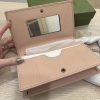 Gucci Dollar Calfskin Enamel Monochrome Mini GG Marmont Chain Wallet Perfect Pink