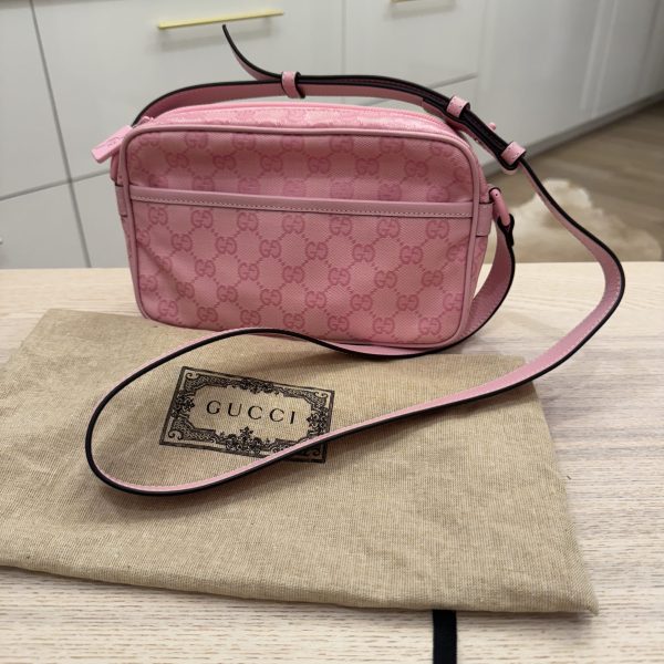 Gucci GG Crystal Monogram Mini Shoulder Bag Sugar Pink