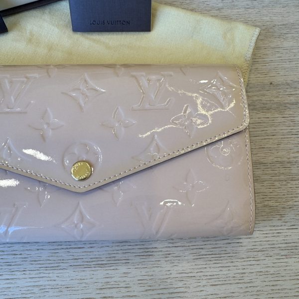 Louis Vuitton Monogram Vernis Sarah Wallet Rose Ballerine