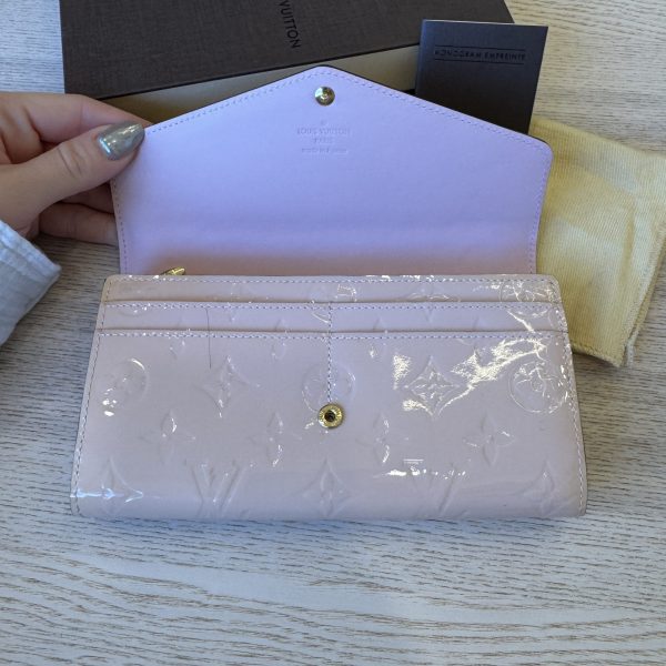 Louis Vuitton Monogram Vernis Sarah Wallet Rose Ballerine