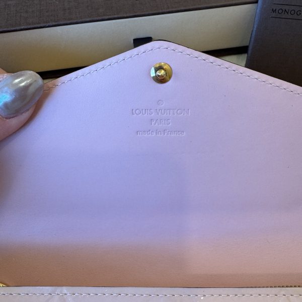 Louis Vuitton Monogram Vernis Sarah Wallet Rose Ballerine