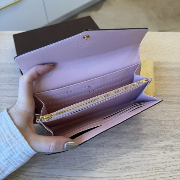 Louis Vuitton Monogram Vernis Sarah Wallet Rose Ballerine