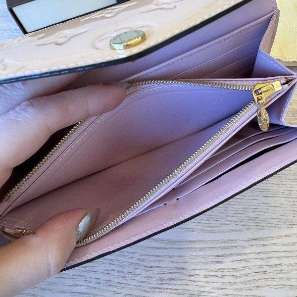 Louis Vuitton Monogram Vernis Sarah Wallet Rose Ballerine