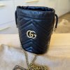Gucci Matelasse Mini GG Marmont 2.0 Bucket Bag Off Black