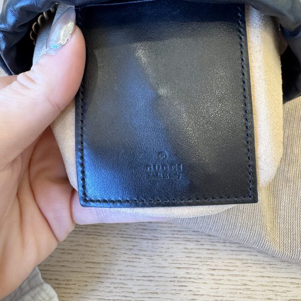 Gucci Matelasse Mini GG Marmont 2.0 Bucket Bag Off Black