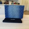 Chanel Denim Pocket Medium Cosmetic Case Blue