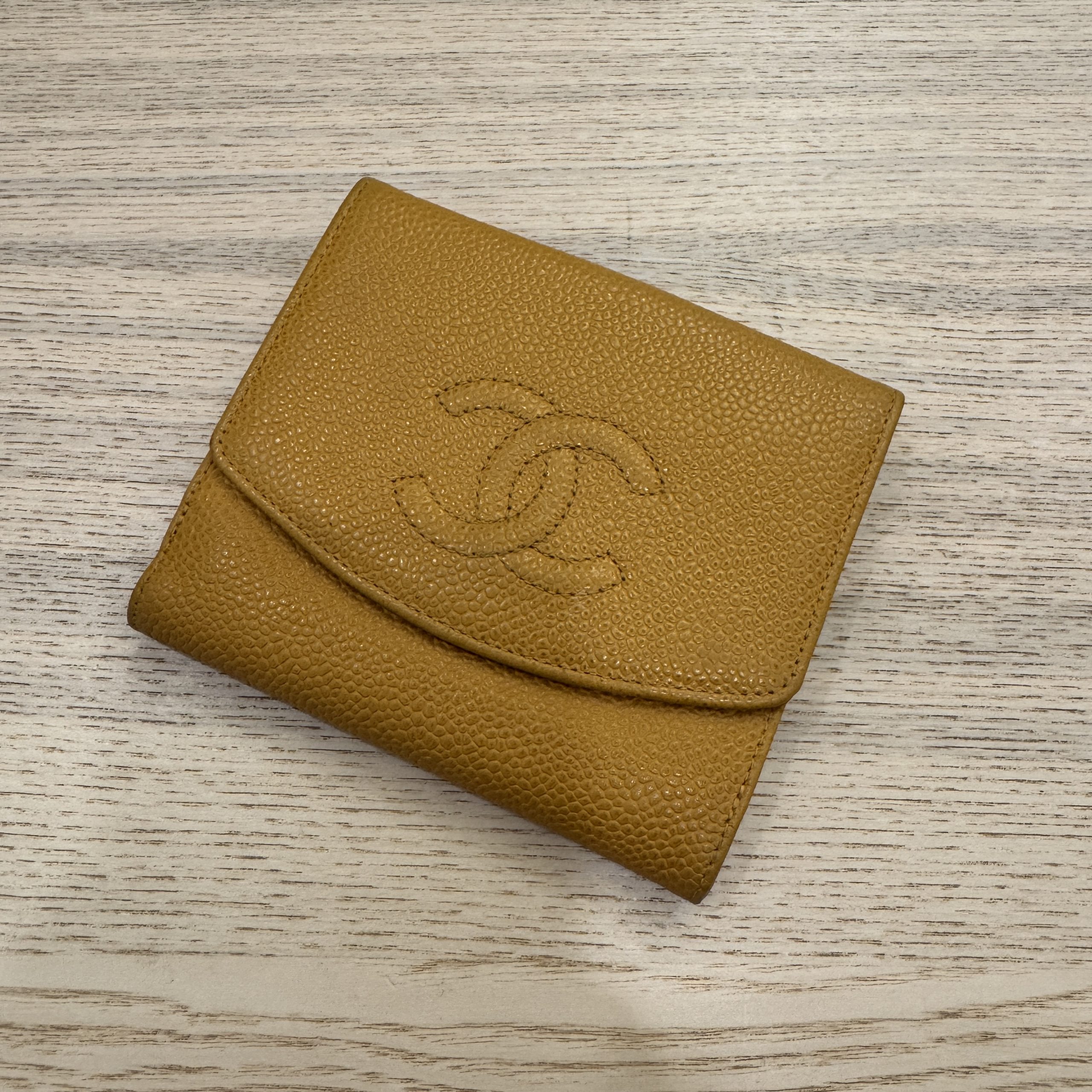 Chanel Caviar Leather CC Compact Wallet
