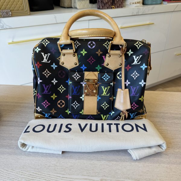 Louis Vuitton Monogram Multicolor Speedy 30 Black