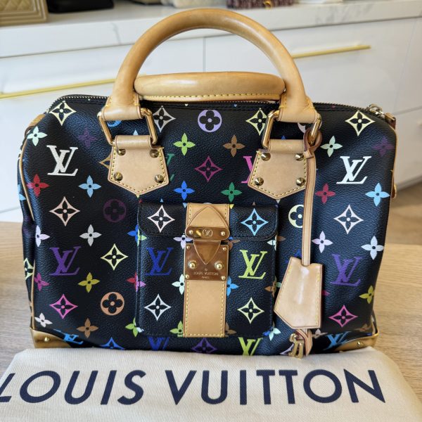 Louis Vuitton Monogram Multicolor Speedy 30 Black