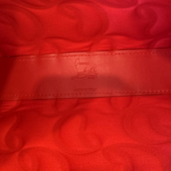 Christian Louboutin Calfskin Embossed Loubila Shoulder Bag Black