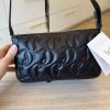 Christian Louboutin Calfskin Embossed Loubila Shoulder Bag Black