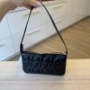 Christian Louboutin Calfskin Embossed Loubila Shoulder Bag Black