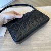 Christian Louboutin Calfskin Embossed Loubila Shoulder Bag Black