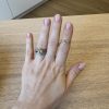 Gucci Interlocking Thin Open Band 6MM Ring Sterling Silver Size 5.75