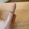 Gucci Interlocking Thin Open Band 6MM Ring Sterling Silver Size 5.75