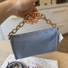 Valentino Garavani VLogo Chain Clutch Bag in Nappa Leather Black