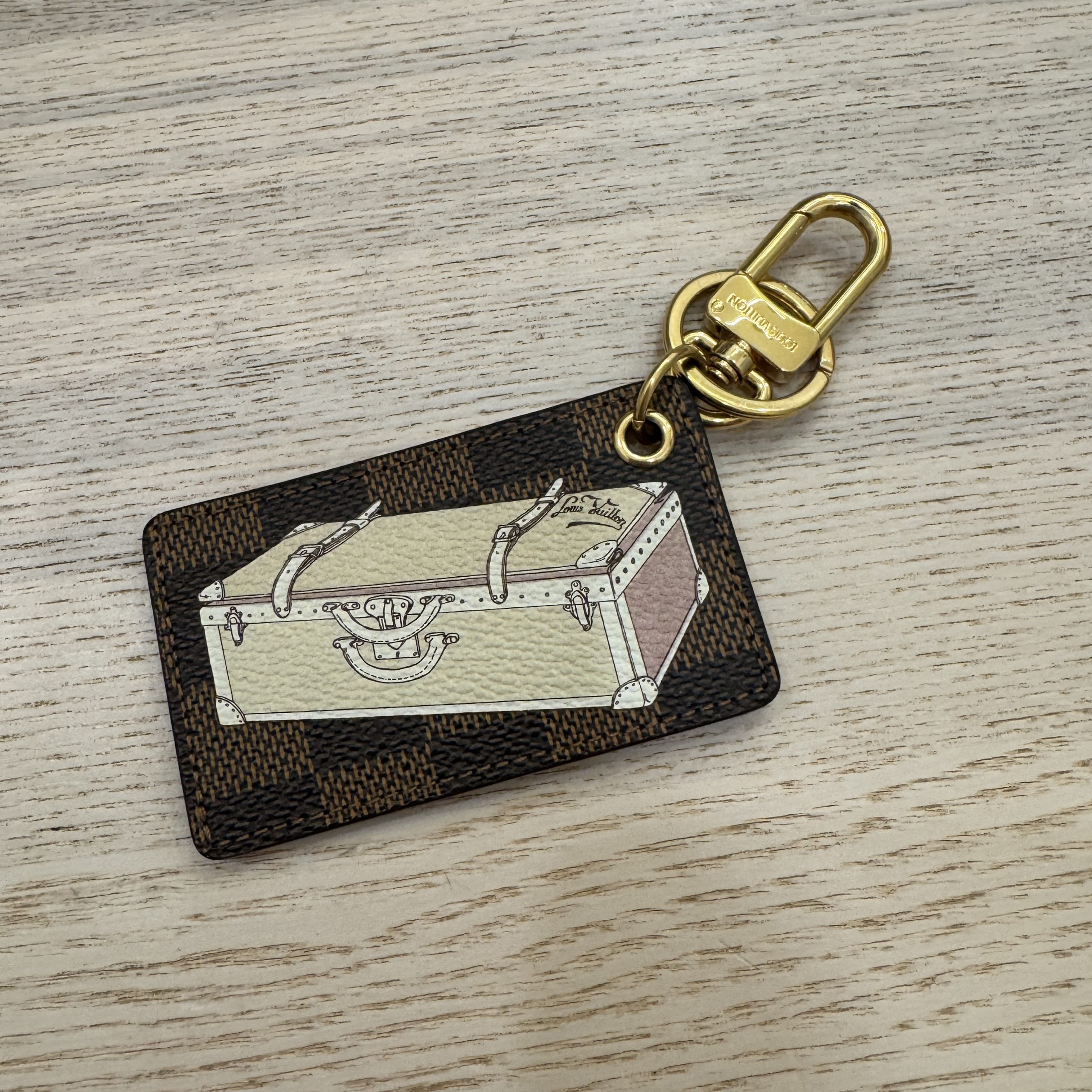 Louis Vuitton Damier Ebene Affiche Trunk Key Ring