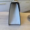 Gucci Calfskin Web Medium Sylvie Top Handle Bag White