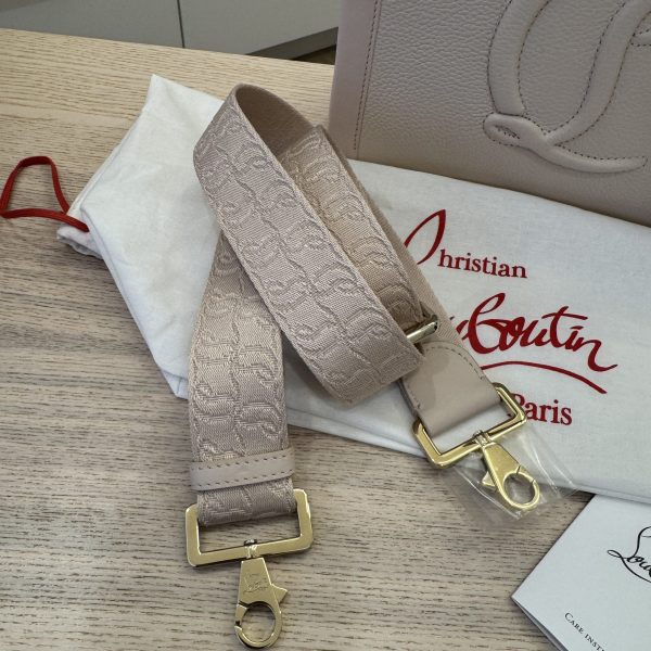 Christian Louboutin By My Side Mini Tote in Leather with CL Logo Leche
