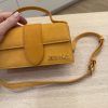 Jacquemus Le Bambino Top Handle Flap Bag Suede Dark Orange
