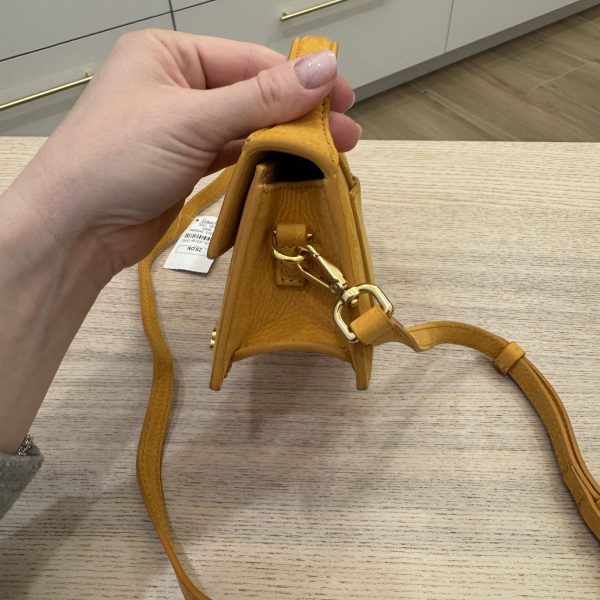 Jacquemus Le Bambino Top Handle Flap Bag Suede Dark Orange