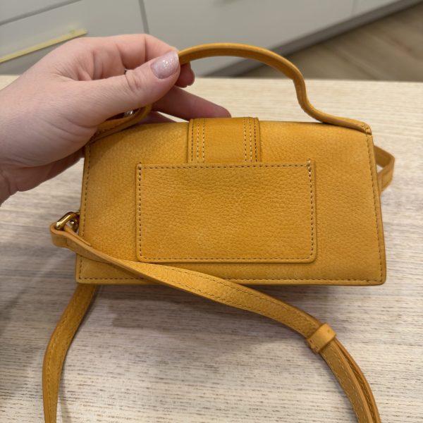 Jacquemus Le Bambino Top Handle Flap Bag Suede Dark Orange
