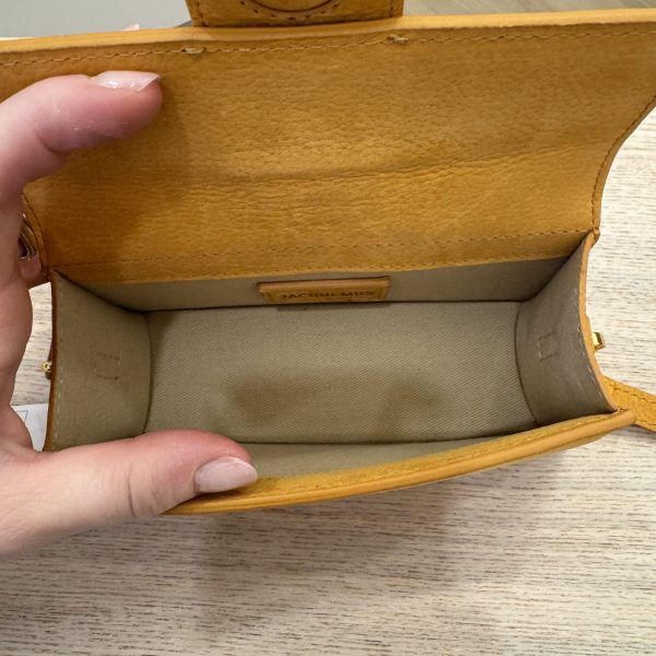 Jacquemus Le Bambino Top Handle Flap Bag Suede Dark Orange