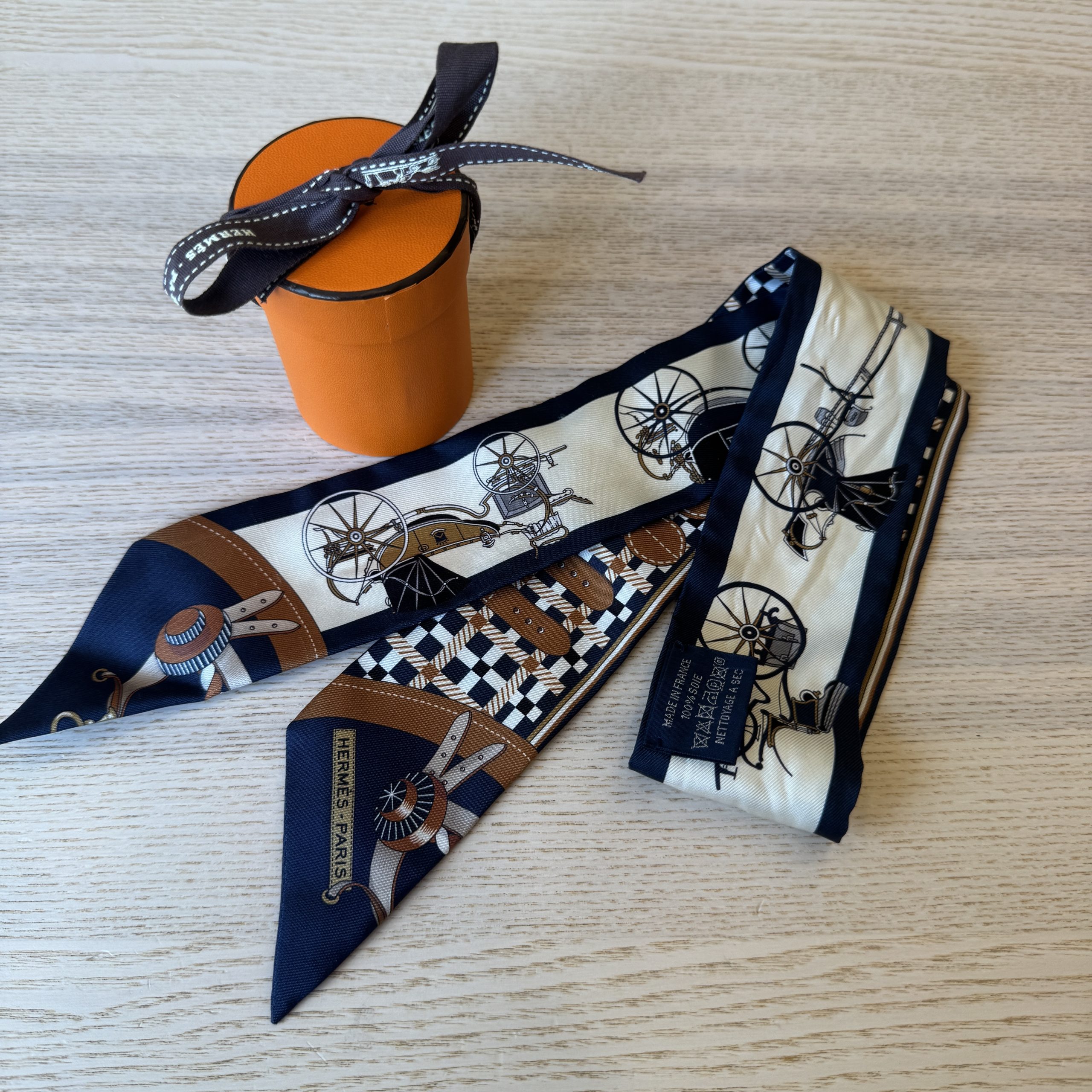 Hermes Multicolor Silk Twilly