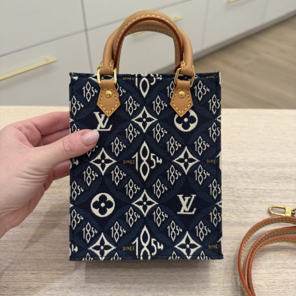 Louis Vuitton Petit Sac Plat Bag Limited Edition Since 1854 Monogram Jacquard Blue