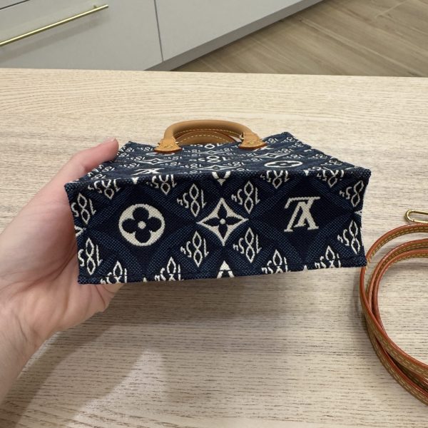 Louis Vuitton Petit Sac Plat Bag Limited Edition Since 1854 Monogram Jacquard Blue