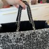 Givenchy Medium G-Tote Bag in 4G Tweed Cotton Black and White