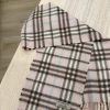 Burberry Pink Checkered Cashmere Fringed Stole