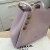 Balmain Embleme Shopper Tote Bag in Smooth Leather Rose Claire